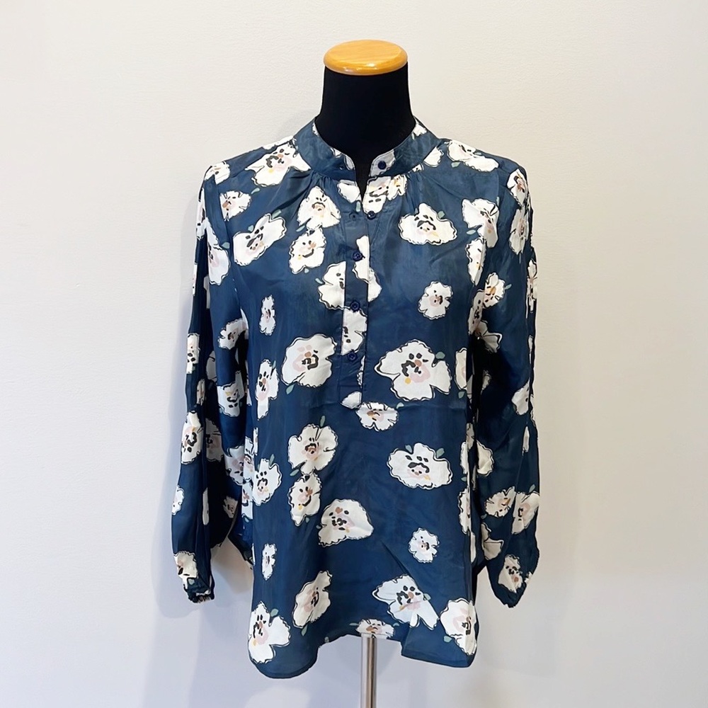 NWT Apiece Apart Floral Bravo Pintuck Blouse - Picture 3 of 13